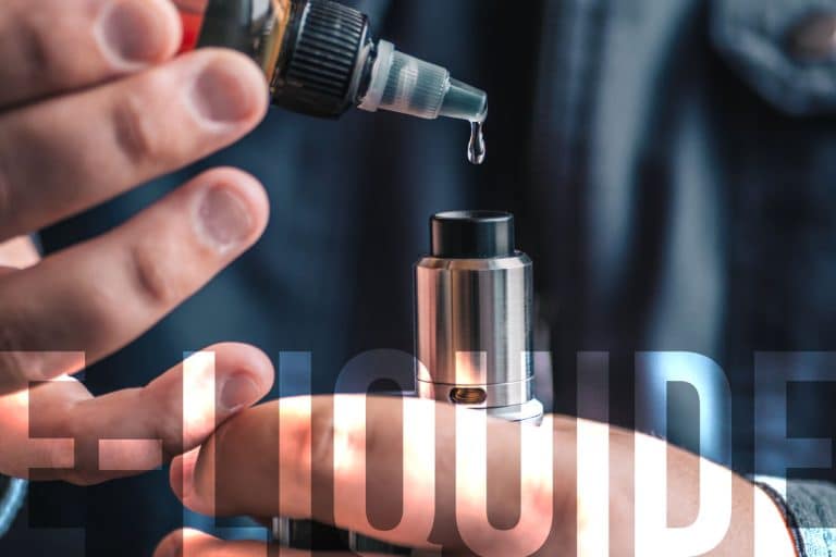 injection d'un e-liquide CBD dans une vape