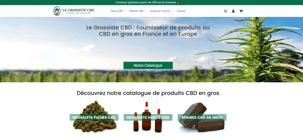 capture du site internet legrossistecbd