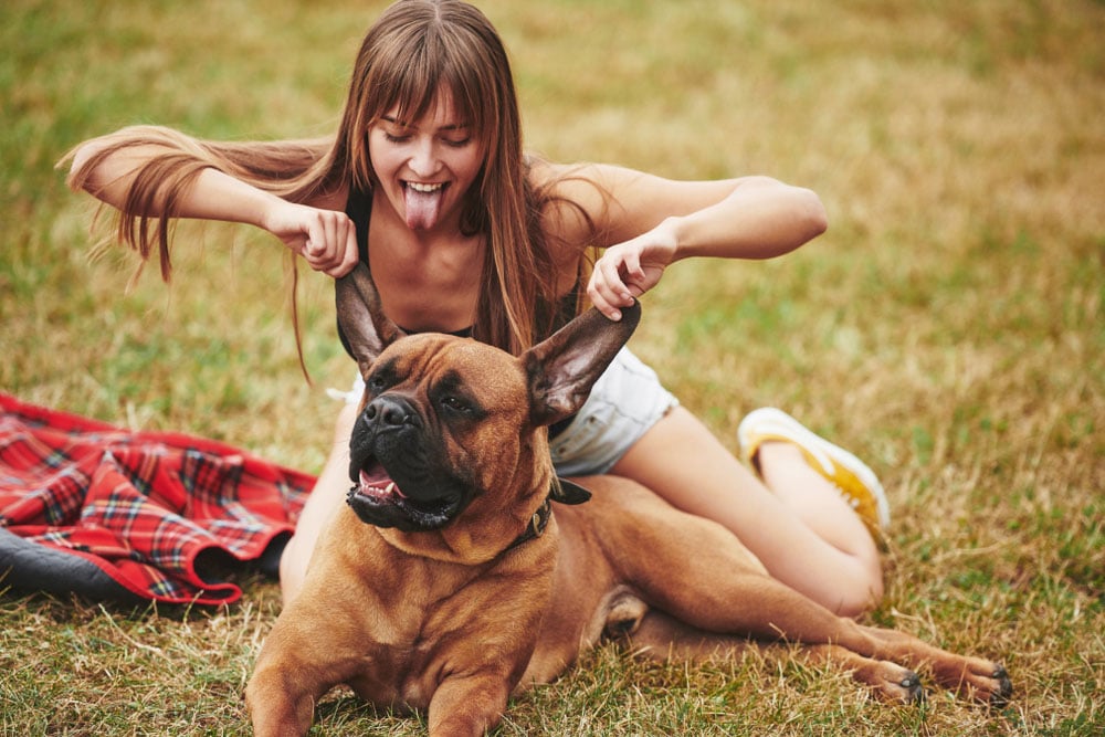 chien qui joue